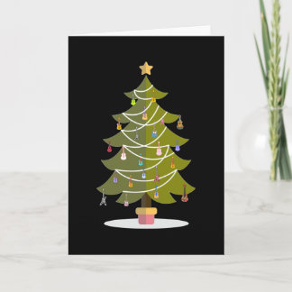 Christmas Tree With Guitar Ornaments Card