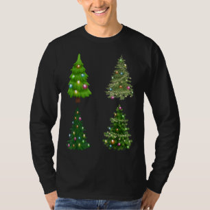 Christmas Tree With Led Light Pine Tree Xmas Light T-Shirt