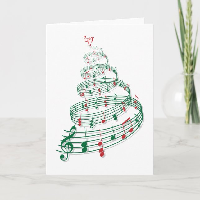 Christmas tree with music notes (Front)