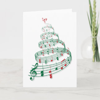 Christmas tree with music notes