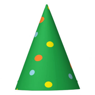 Christmas tree with ornaments party hat