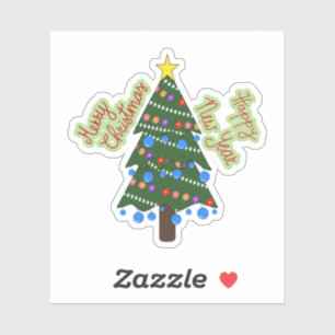 Christmas tree with ornaments sticker