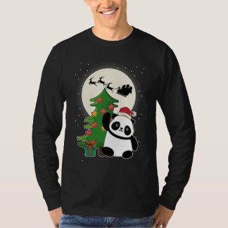 Christmas Tree With Panda Christmas Gift T-Shirt