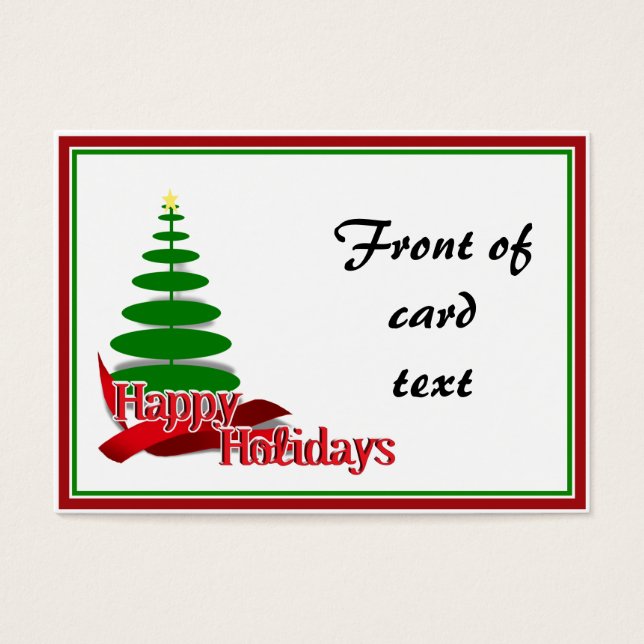 Christmas Tree with Red Ribbon (Front)