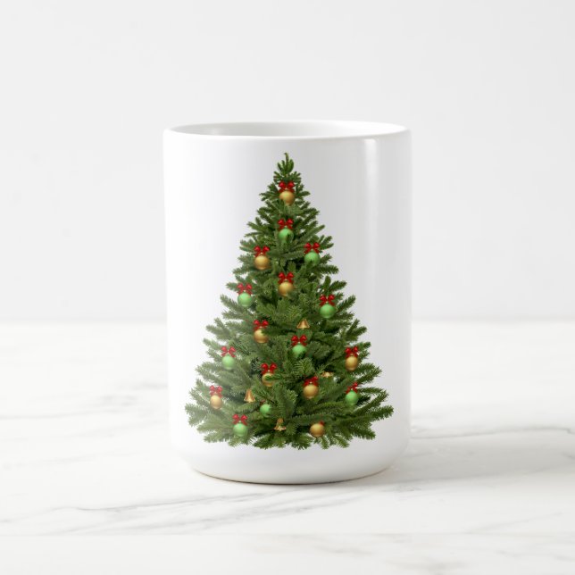 Christmas Tree with Star and Presents Holiday Coffee Mug (Center)
