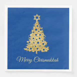 Christmas Tree with Star of David Napkin          