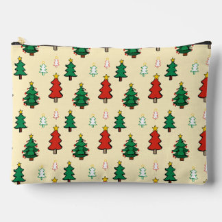 Christmas tree with star topper seamless pattern accessory pouch