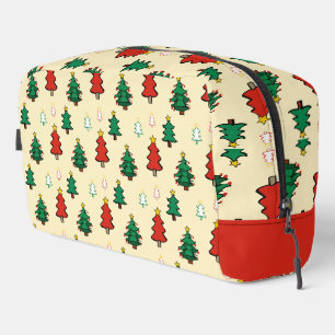 Christmas tree with star topper seamless pattern dopp kit