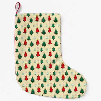 Christmas tree with star topper seamless pattern small christmas stocking