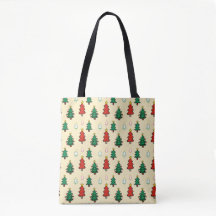 Christmas tree with star topper seamless pattern