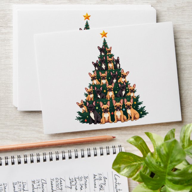 Christmas tree With Terrier dogs Xmas Gift  Envelope (Stacked)