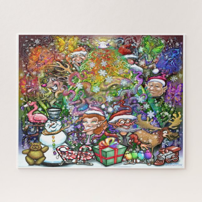 Christmas Tree with Trimmings Jigsaw Puzzle (Horizontal)