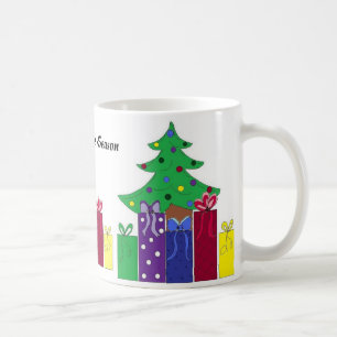 Christmas Tree with Wrapped Presents Coffee Mug
