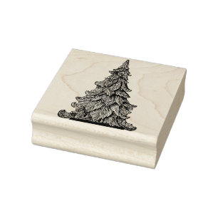 CHRISTMAS TREE Wood Art Stamp
