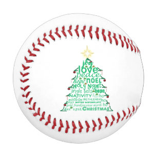 Christmas Tree words Baseball