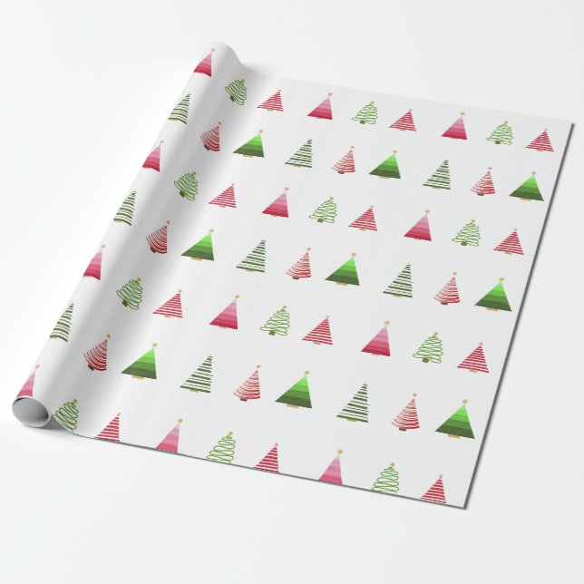 Christmas Tree Wrapping Paper (Unrolled)