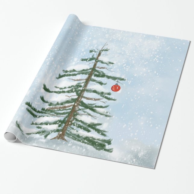 Christmas Tree Wrapping Paper (Unrolled)