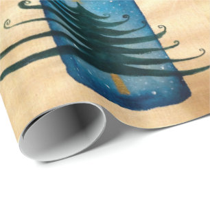 Christmas Tree X-mas Wrapping Paper, 30 in x 6 ft Paper