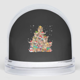 Christmas Tree Xmas Lights Chihuahua Classic T-Shi Snowglobe