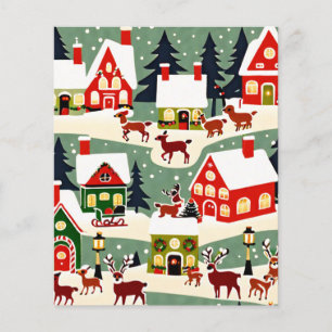 Christmas tree Xmas village snowing pic