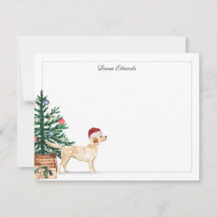 Christmas Tree Yellow Labrador Retriever Holiday Card