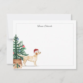 Christmas Tree Yellow Labrador Retriever Holiday Card