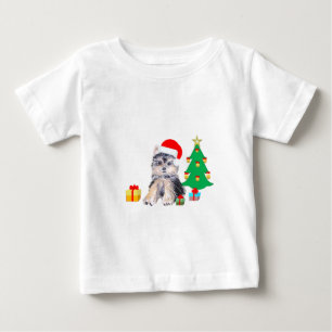 Christmas tree, Yorkshire puppy dog & gifts Baby T-Shirt