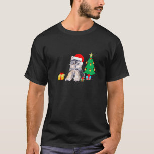 Christmas tree, Yorkshire puppy dog & gifts T-Shirt
