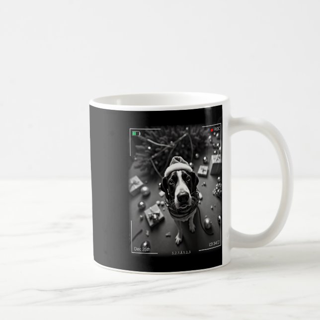 Christmas Treeing Walker Coonhound Caught On Camer Coffee Mug (Right)