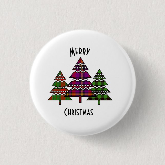 Christmas Trees       3 Cm Round Badge (Front)