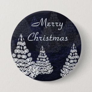 Christmas trees 7.5 cm round badge