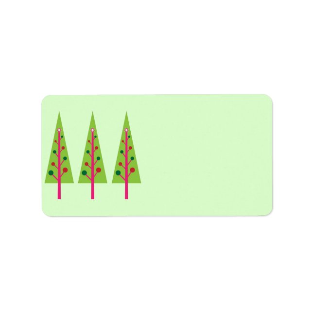 Christmas Trees Address Label (Front)