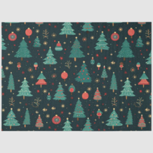 Christmas Trees and Ornaments Black Christmas Tissue Paper
