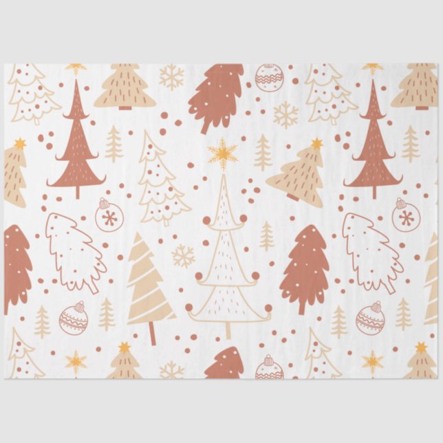 Christmas Trees and Ornaments Christmas Tissue Paper (Front)
