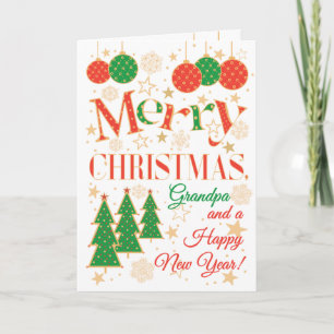 Christmas Trees and Ornaments for Grandpa Card