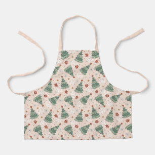 Christmas Trees and Peace Signs Pattern Apron