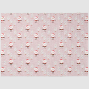 Christmas Trees and Santa Claus Tissue Paper