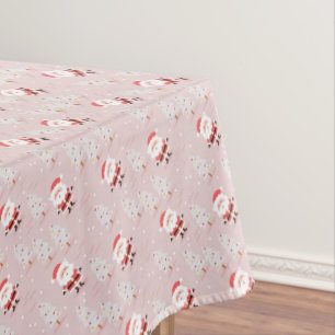 Christmas Trees and Santa Tablecloth