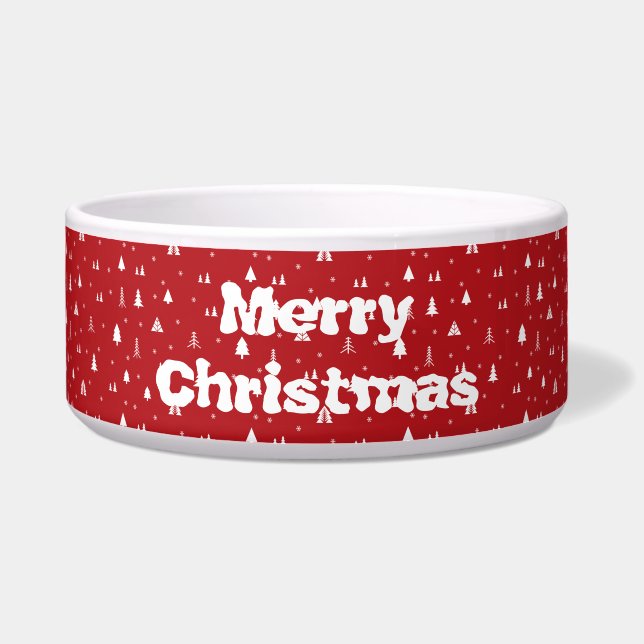 Christmas Trees and Snowflakes Bowl  (Front)
