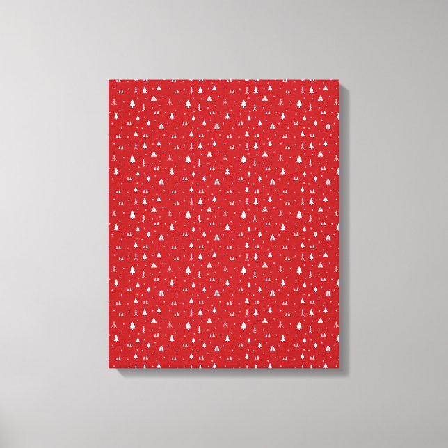 Christmas Trees and Snowflakes Canvas Print (Front)