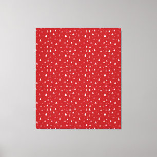 Christmas Trees and Snowflakes Canvas Print