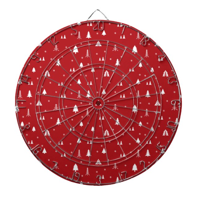 Christmas Trees and Snowflakes Dart Board (Front)