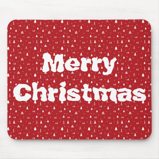 Christmas Trees and Snowflakes Mousepad (Front)