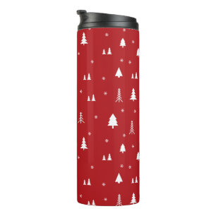 Christmas Trees and Snowflakes Thermal Tumbler