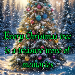  Christmas Trees are a Treasure Trove of Memories Holiday Card