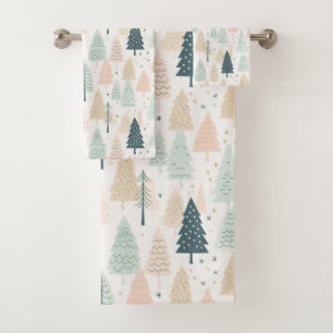 Christmas Trees  Bath Towel Set