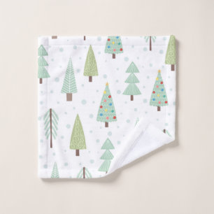 Christmas Trees Bath Towel Set