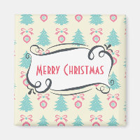 Christmas Trees, Bows & Baubles Pattern