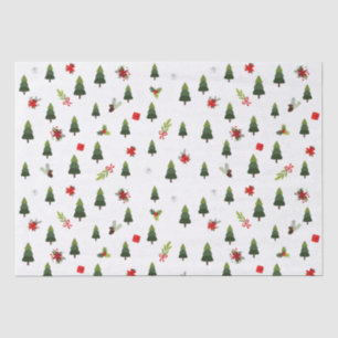 Christmas Trees & Bows Tissue Paper