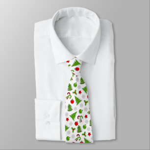 Christmas Trees Candy Canes Stars And Baubles Tie